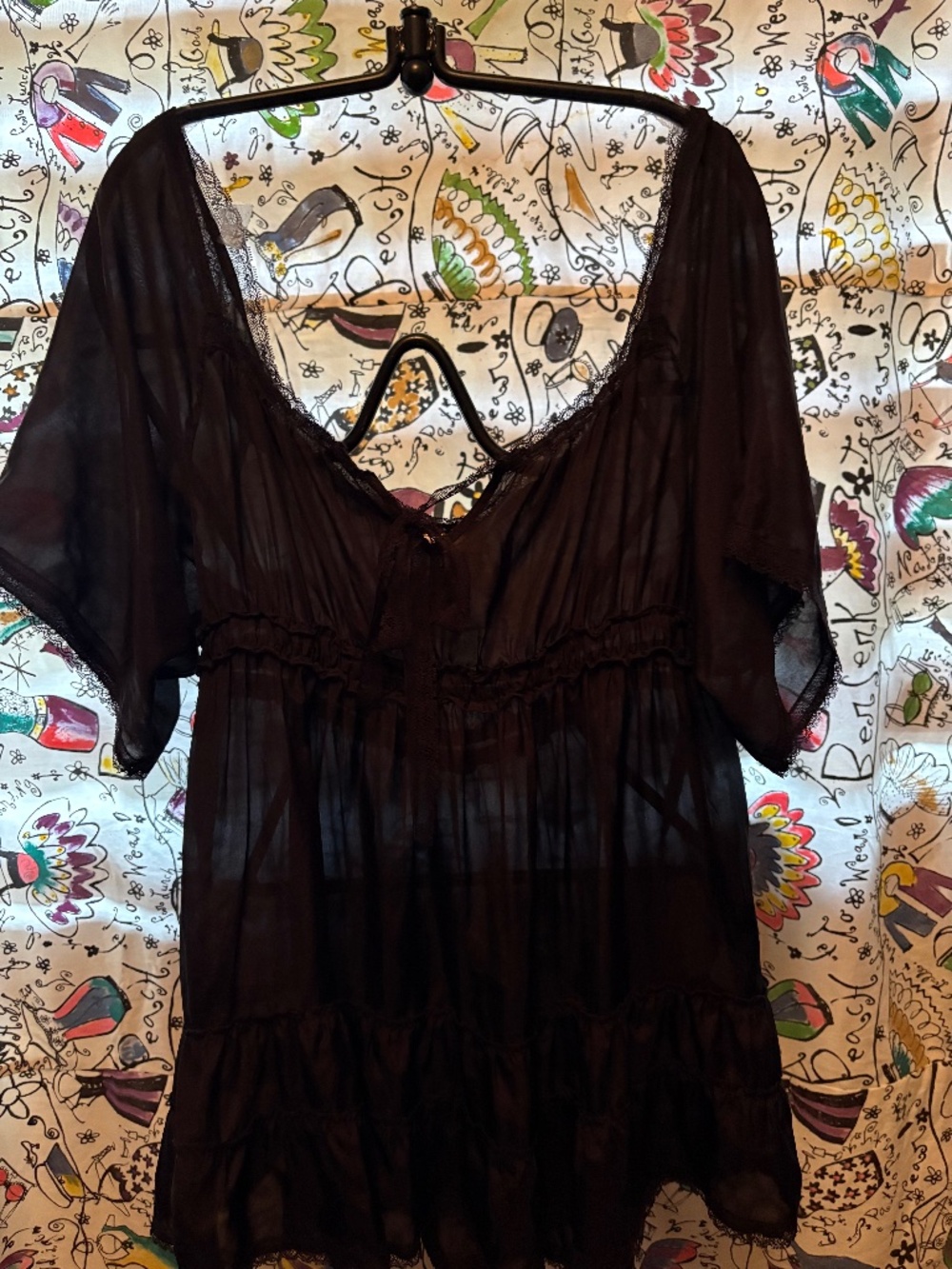 Nicky B silk peasant top